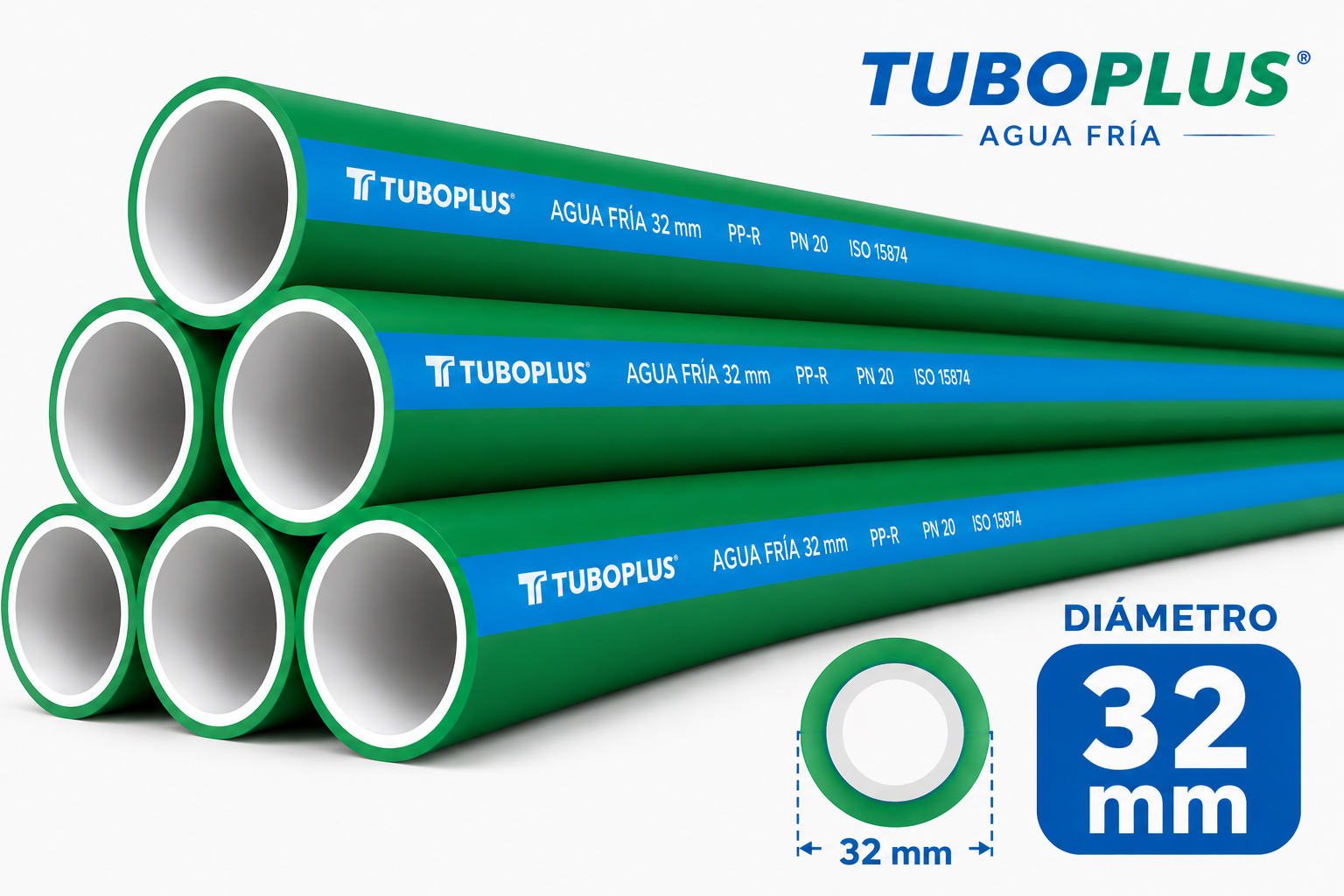 TRAMO DE TUBO DE 32 MM PPR